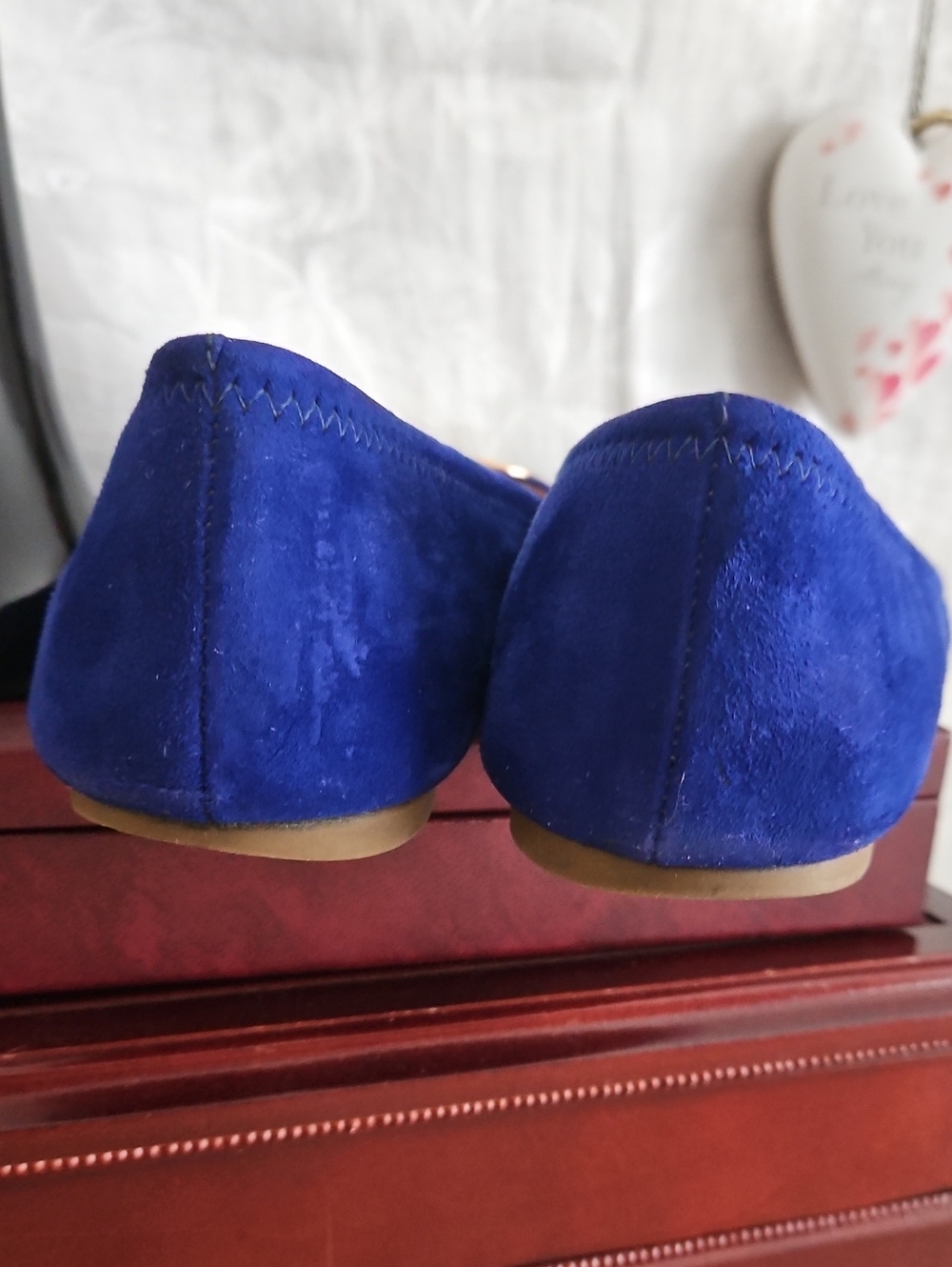 Tory Burch Cobalt Blue Suede Ballet Flats , Size 9M. - Picture 7 of 12